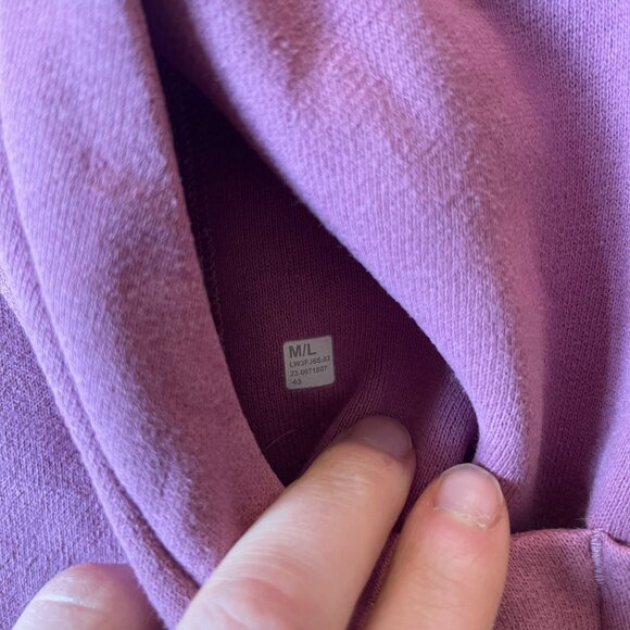 M/L - Lululemon Oversized Half-Zip Scuba in PINK - Picture 4 of 7